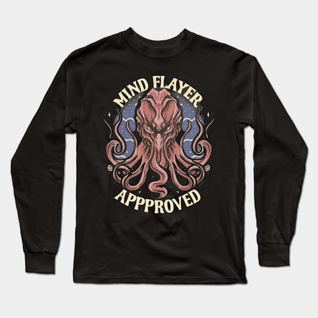 Mind Flayer Approved Long Sleeve T-Shirt by MercurialMerch